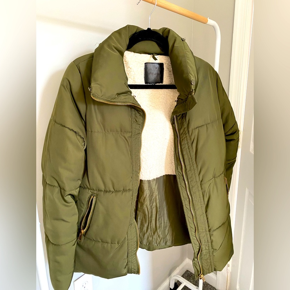 ASOS green puffy jacket